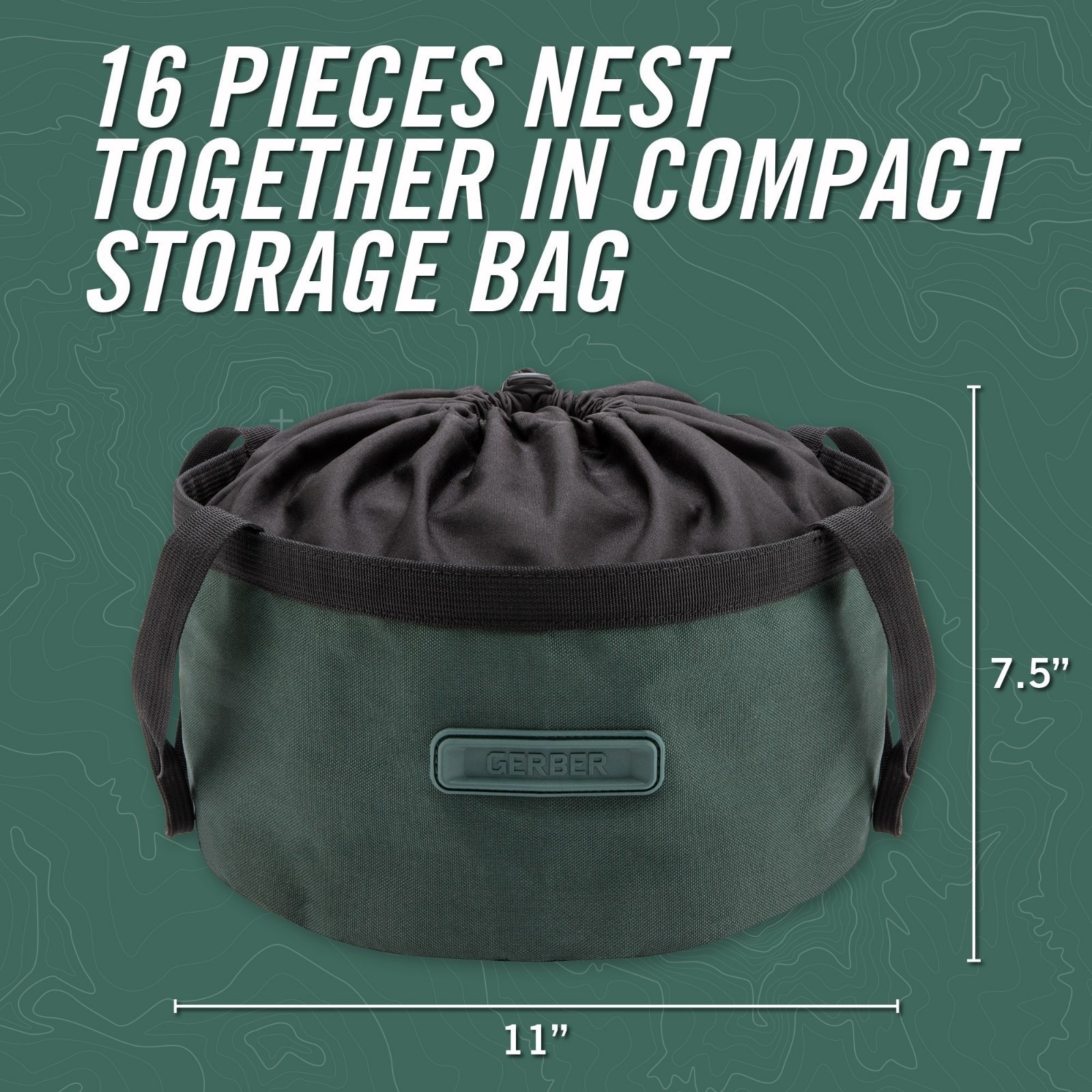 Gerber Gear 16 Piece ComplEAT Cook Set - Dishwasher-Safe Camping Cookware