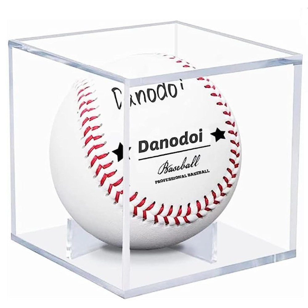 Baseball Display Case Uv Protected Acrylic Clear Baseball Holder Square Cube