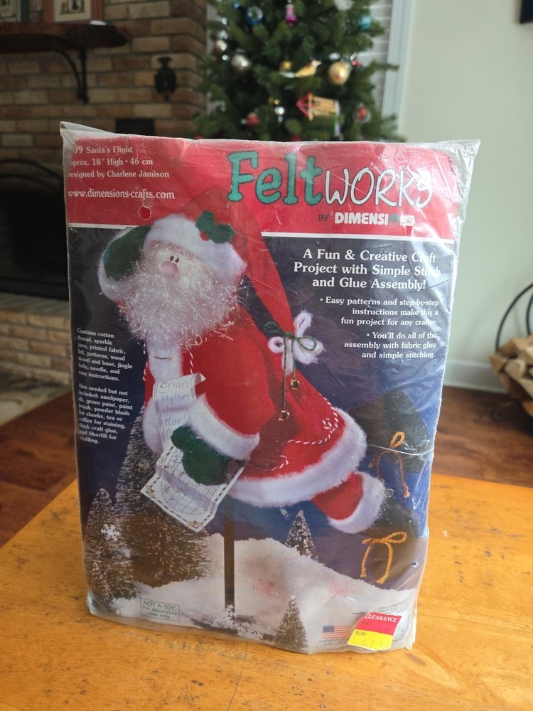 Dimensions Felt Works, Santa Flight Kit, UNOPENED / SEALED