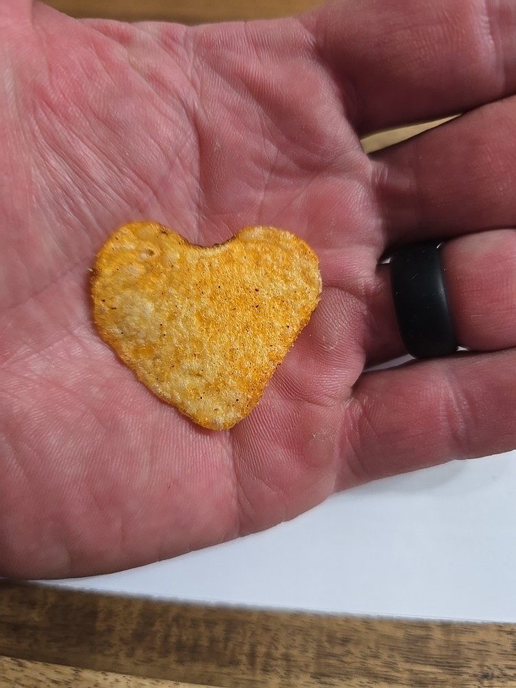 Perfect Heart Shaped BBQ Chip