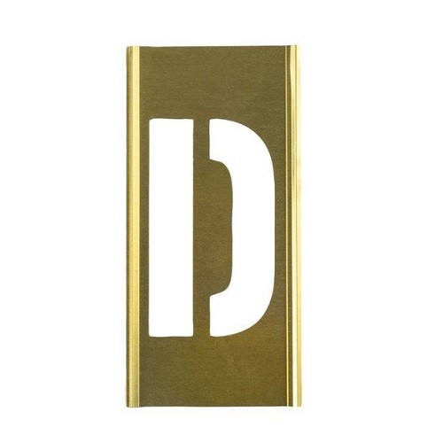 CH Hanson 10015D - Stencil Sort-5" Brass Gothic D