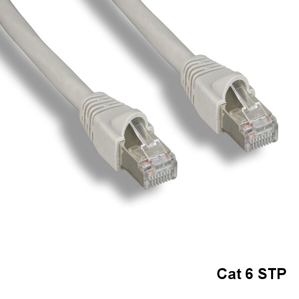 Kentek Gray 10ft STP Cat6 Cable 24AWG RJ45 Pure Copper Wire Shielded Network