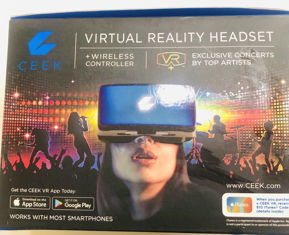 Ceek Virtual Reality Headset VR Wireless Controller Works With Most Smartphones