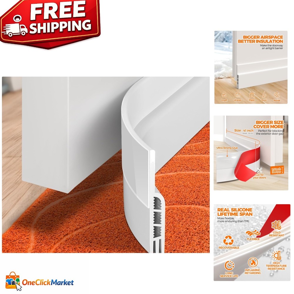 Versatile 41-Inch Weather Stripping & Draft Stopper - Noise and Draft Control