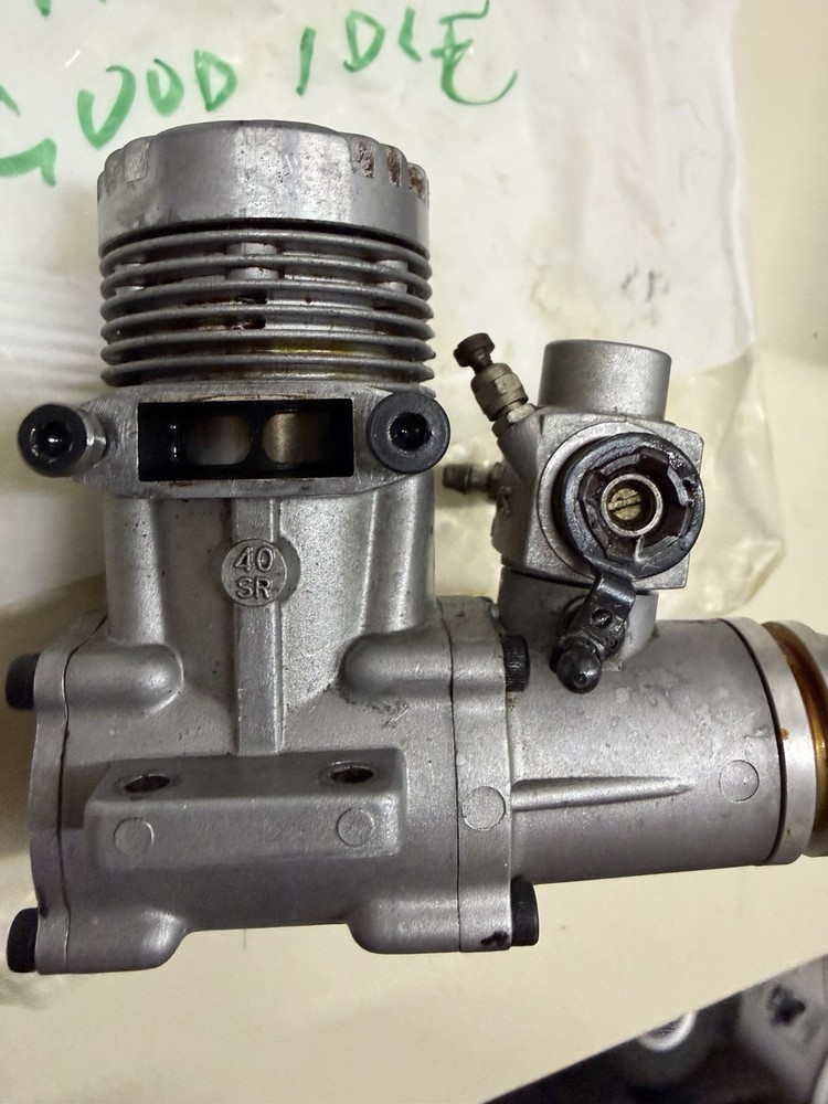 OS MAX 40F SR RC Engine with Box, Muffler & Instructions