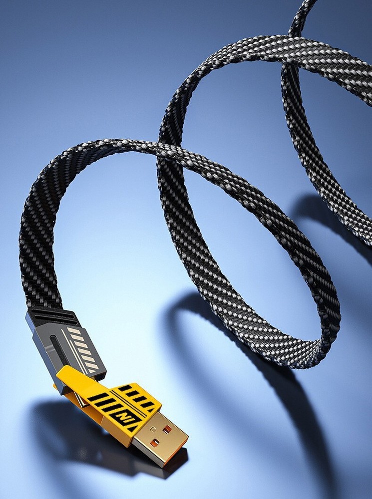 65W 4ft Fast 4-in-1 Multi-Function Charging Cable Compatible with IOS&Android