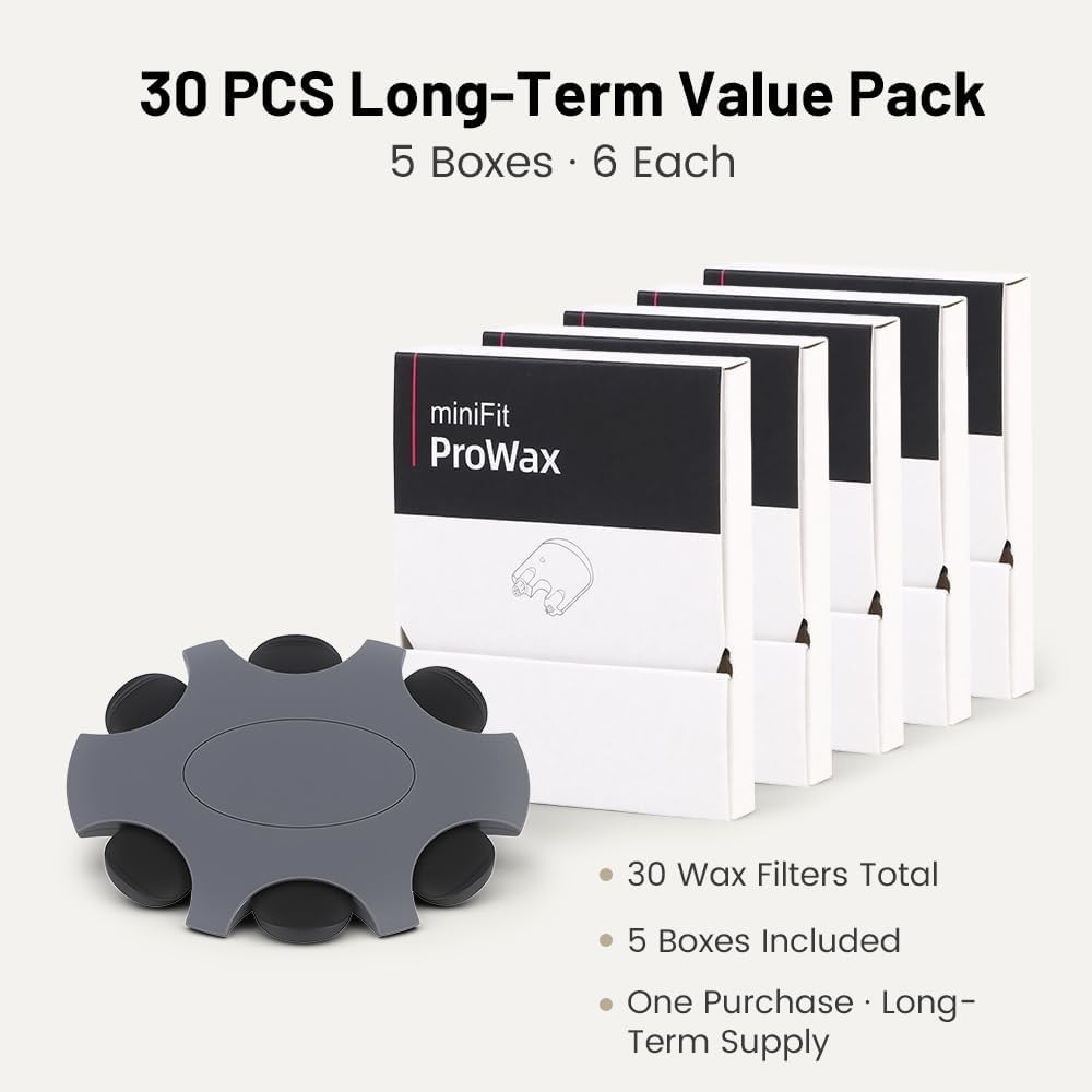 Oticon ProWax MiniFit Wax Guards - 5 Packs (30 Pcs) Replacement Filters