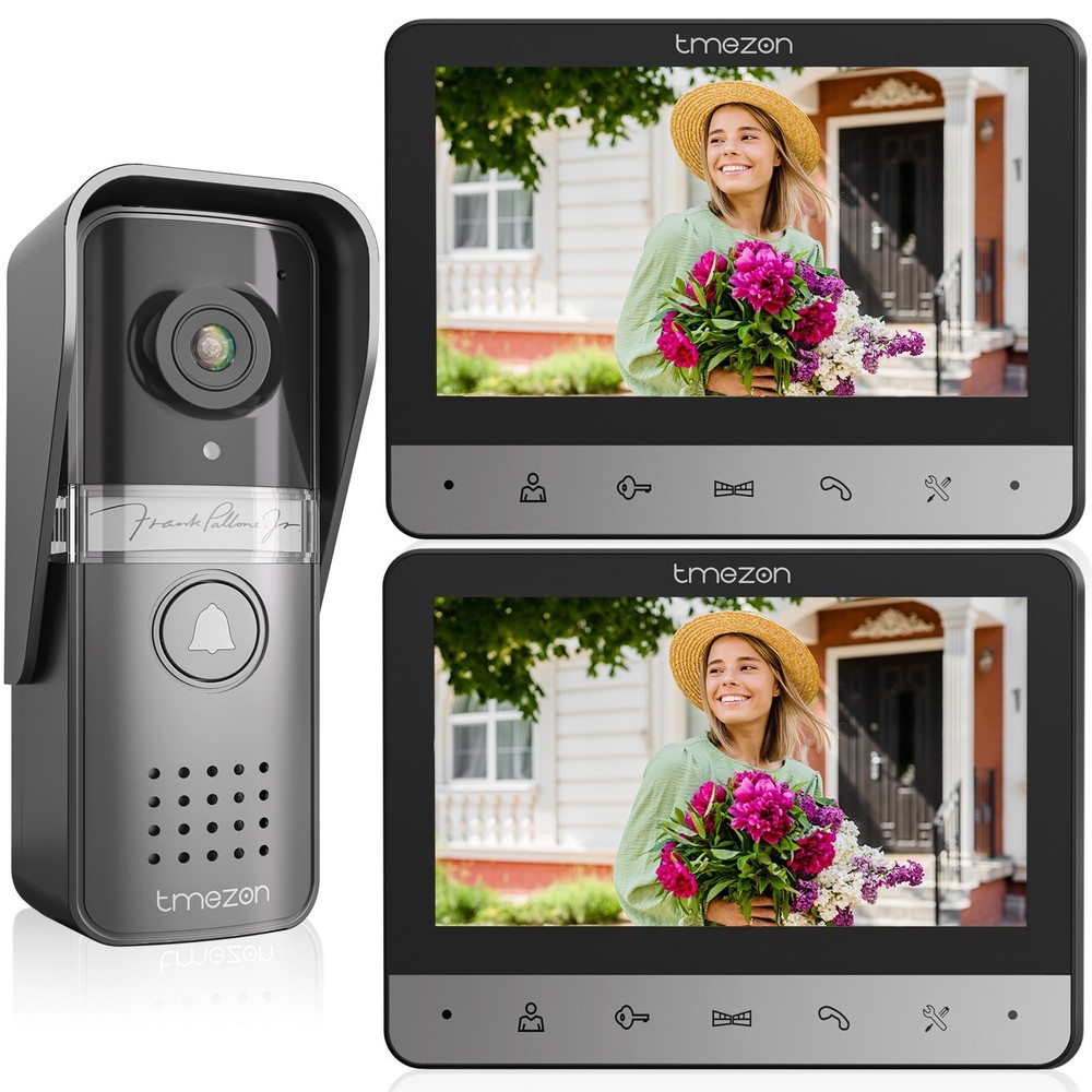 Video Doorbell Intercom Entry System Camera Two-Way Intercom 2x 7'' Monitors