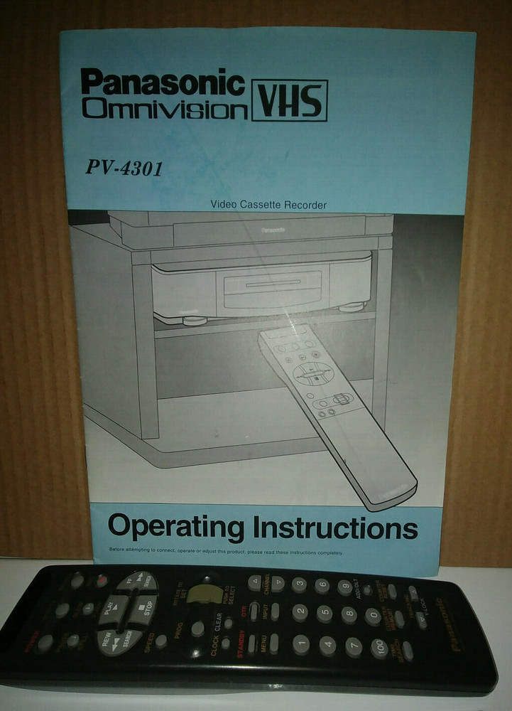 Panasonic PV-4301 manual and remote