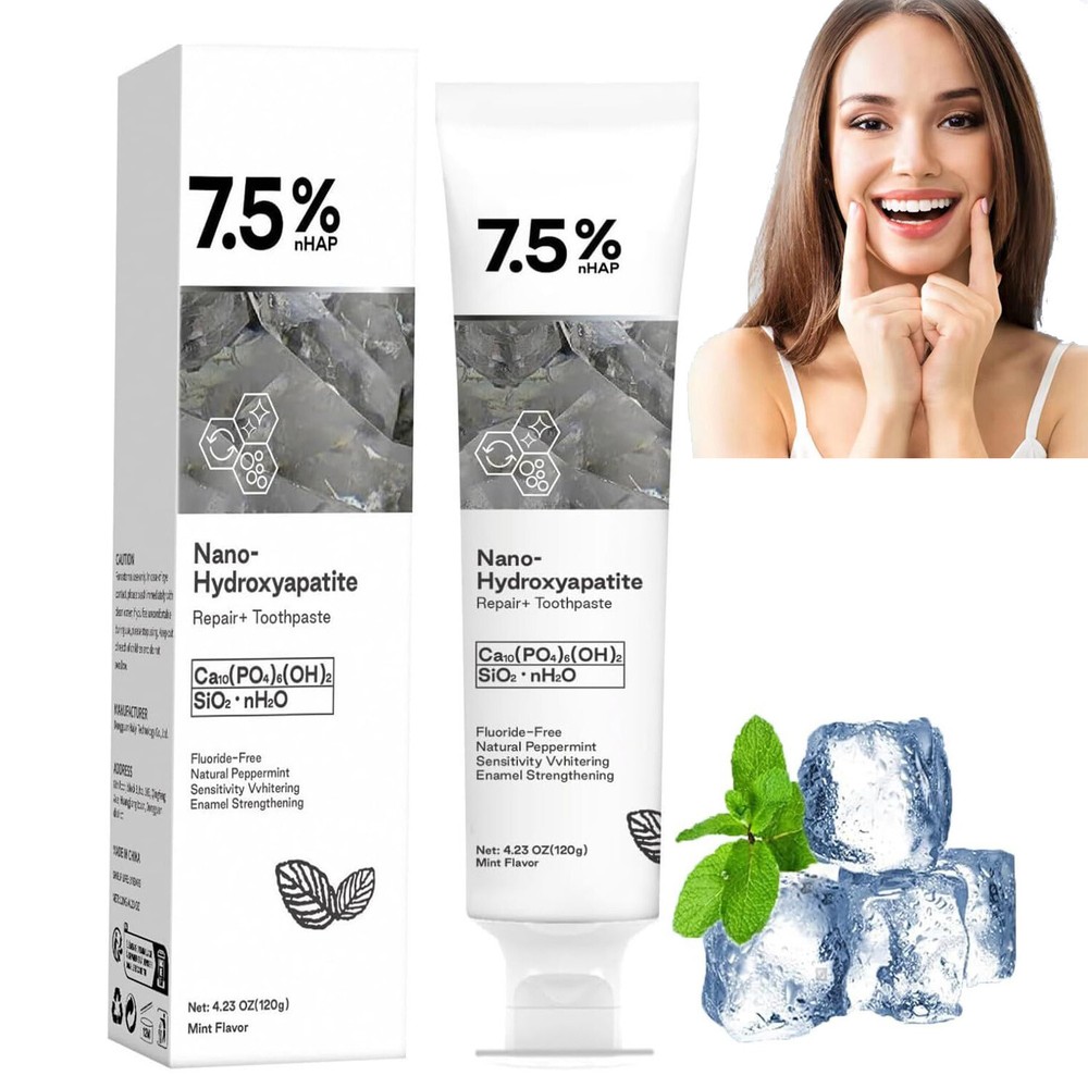 7.5% Hap Nano-Hydroxyapatite Toothpaste Remove Deep Clean For Sensitive Teeth~