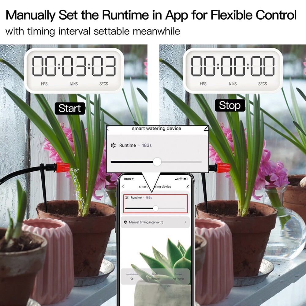 MOES WiFi Smart Automatic Micro Drip Irrigation Dual Pump Watering System Timer