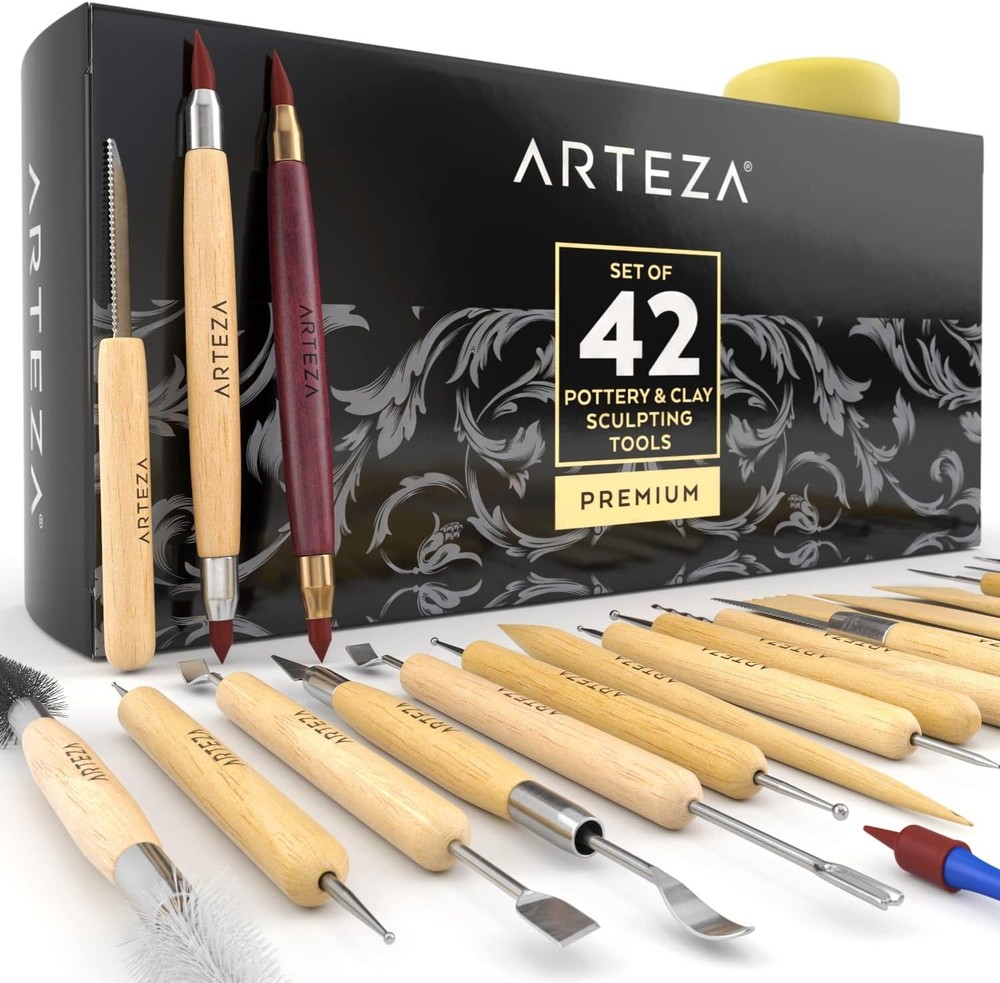 42-Piece Pottery & Sculpting Tools Set