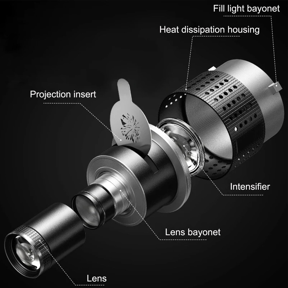 Optical Bowens Mount Projector Attachment Spotlight Conical Optical Snoot