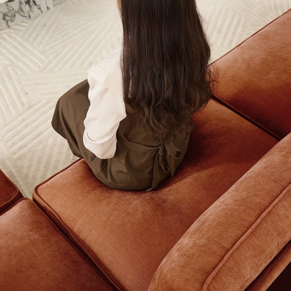Sofa LSF Velvet-Orange