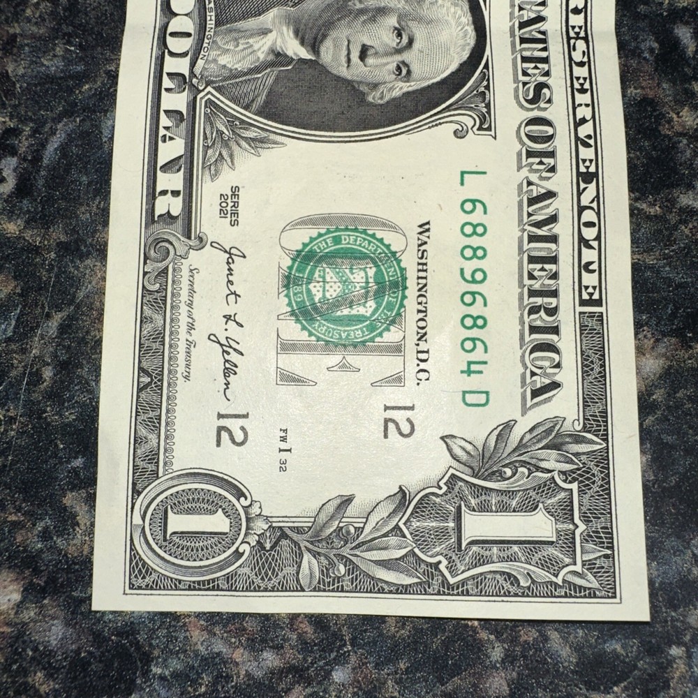 $1 Dollar Bill Error Print Series 2021