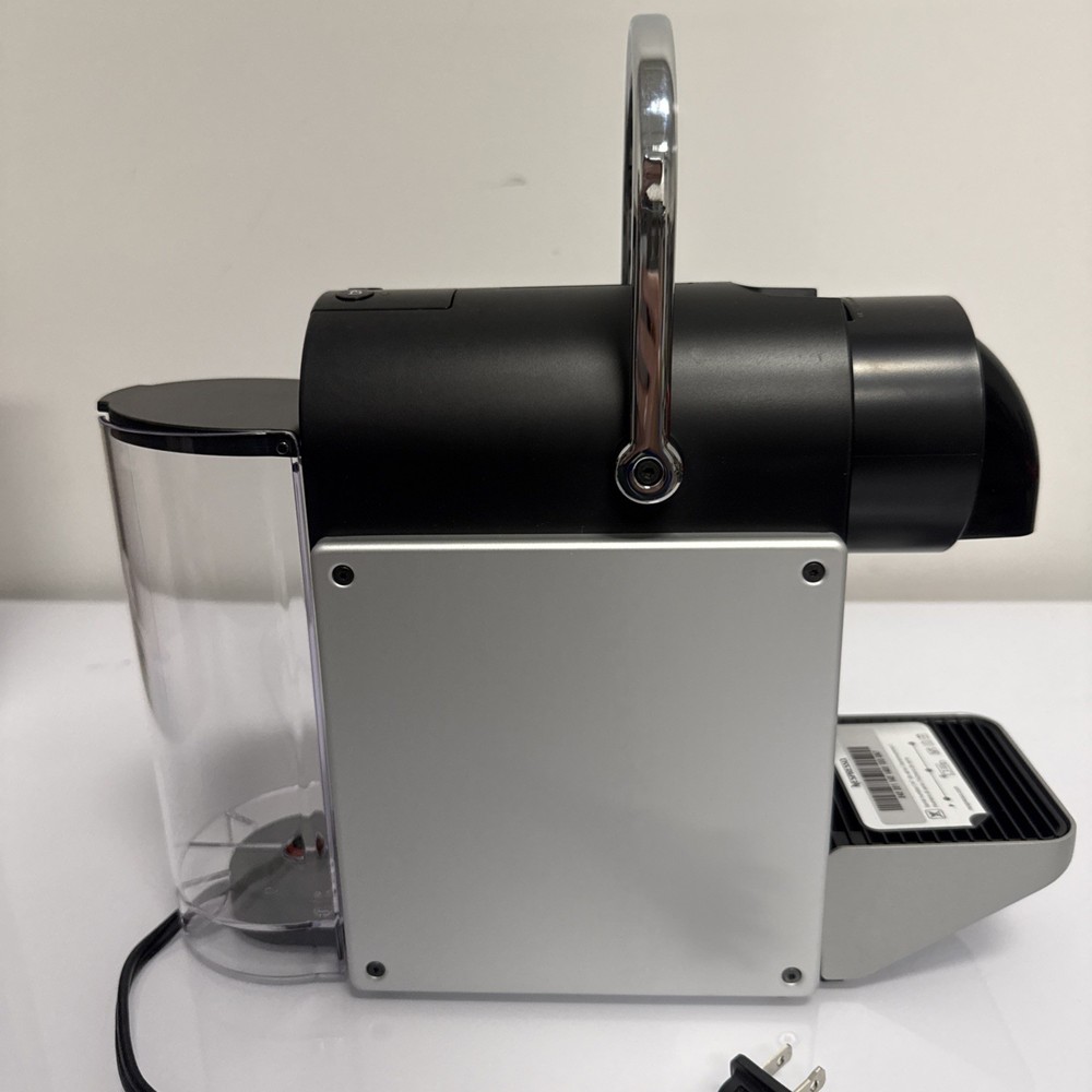 Nespresso Pixie Espresso Capsule Cofee Machine By Delonghi Black Silver