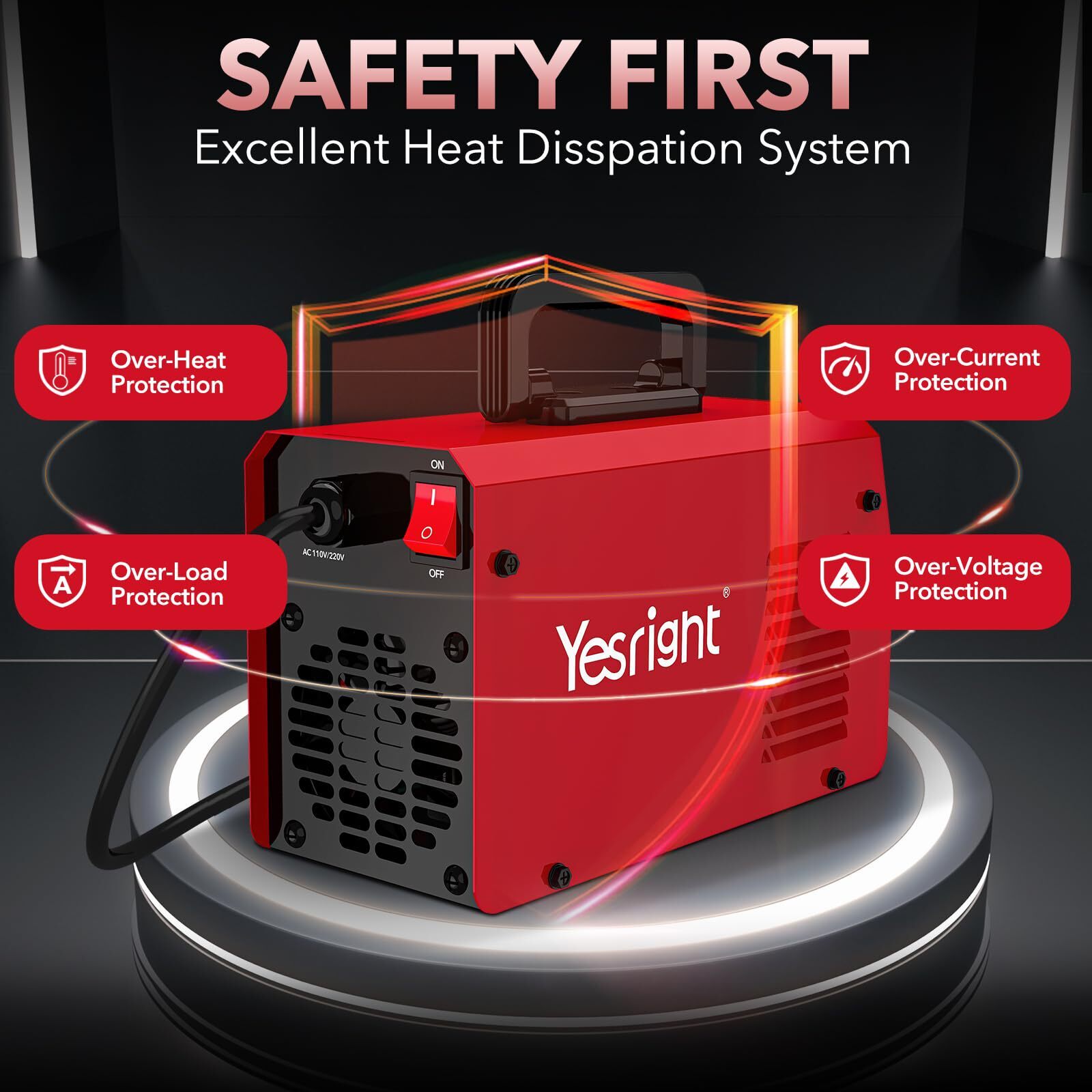 YesRight 225A Dual Voltage 110V/220V Portable Stick Welder