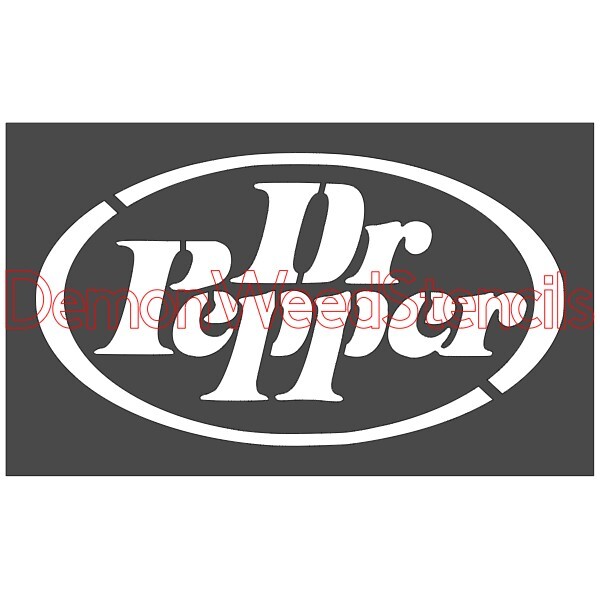 3"x5" Plastic Stencil - Dr Pepper (MC721)*****