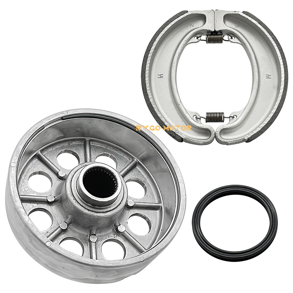Rear Brake Drum Hub Plate Cover Shoes Bearing Seals for Honda TRX300 FourTrax300