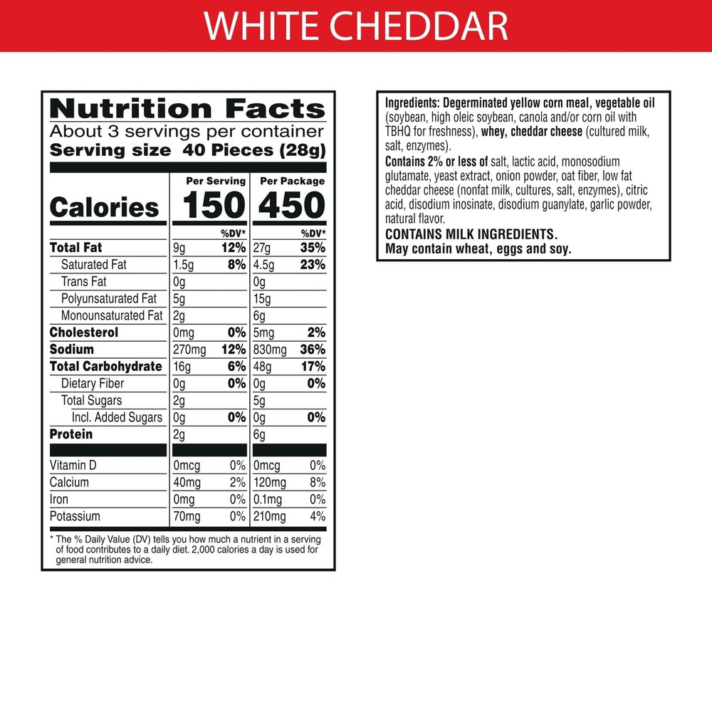 Puff'd White Cheddar 3oz 6ct