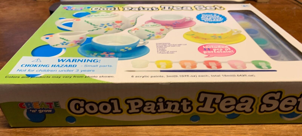 Create 'n' Grow Cool Paint Tea Set 8+ NEW IN BOX