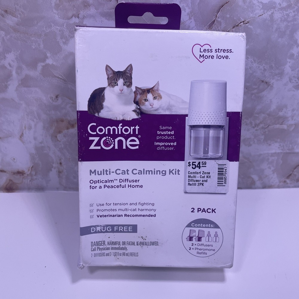 Comfort Zone Single & Multi-Cat Calming Kit Phermone Plug-In Diffuser for Cats