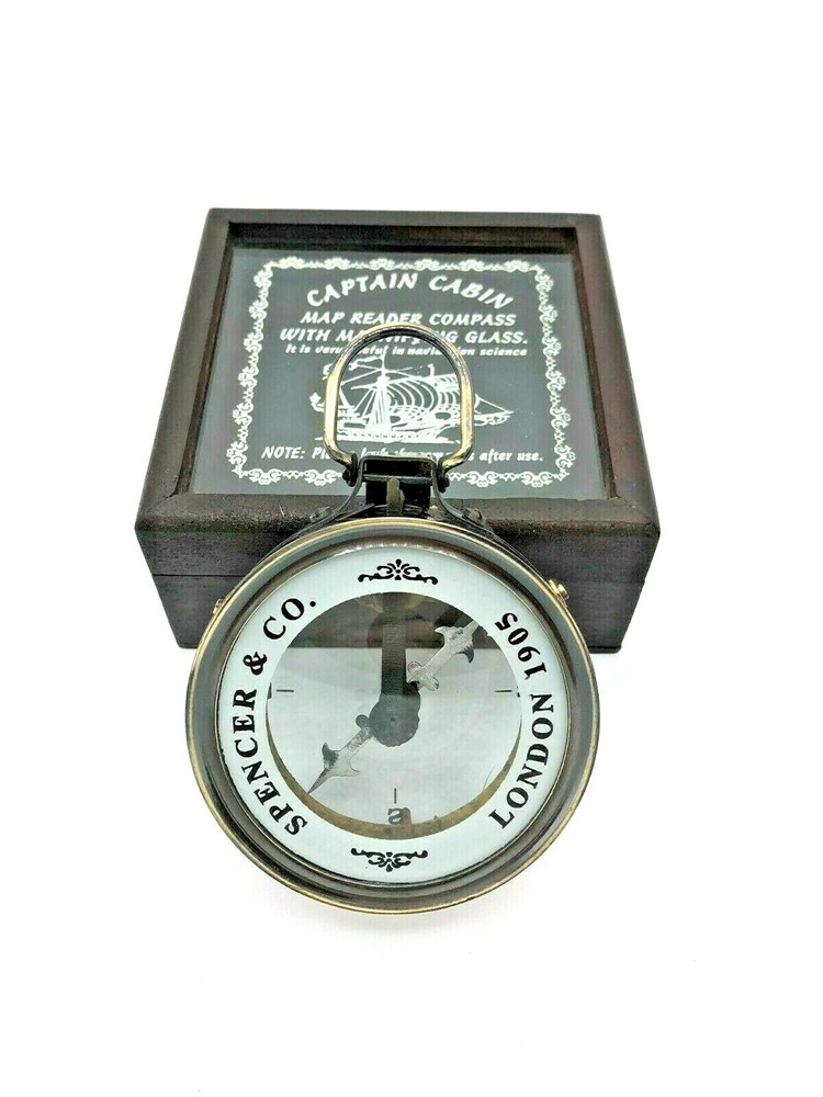 Captain's Cabin Map Reader Compass/Magnifying Glass