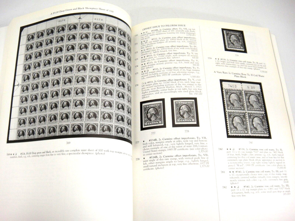 Ivy Stamp Auction Catalog 1996 Errors Plate Blocks State Duck Stamps Covers