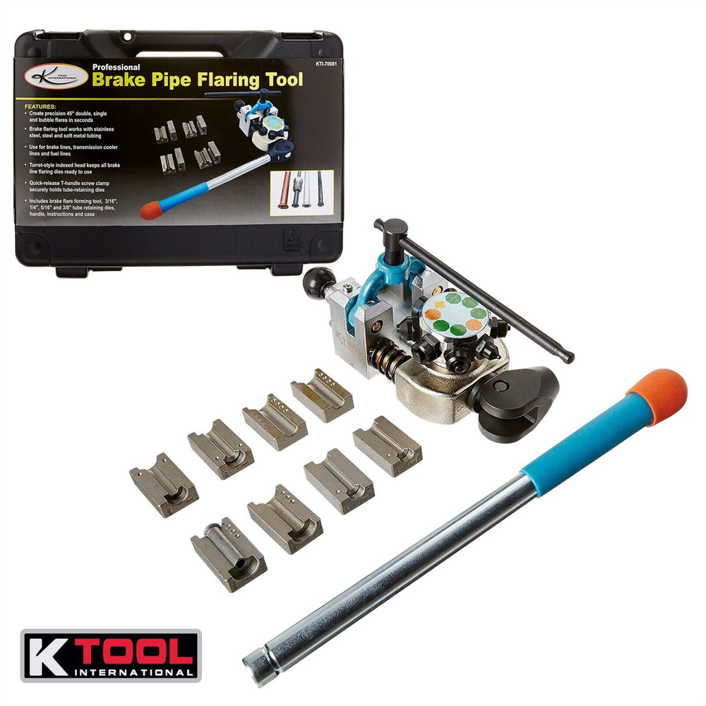 K Tool 70081 Brake Line Flaring Tool Set, Versatile, Durable Construction