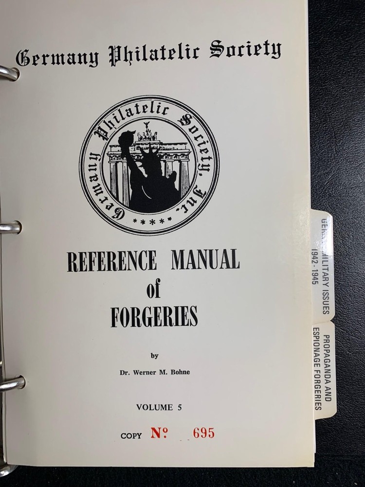 GPS Refernce Manual of (Germany) Forgeries - Dr Werner M Bohne - Vols 5 10