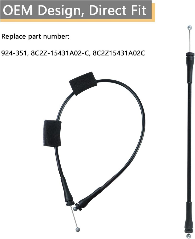 Rear Door Latch Cable Compatible for 1992-2014 E-Van Right Cables