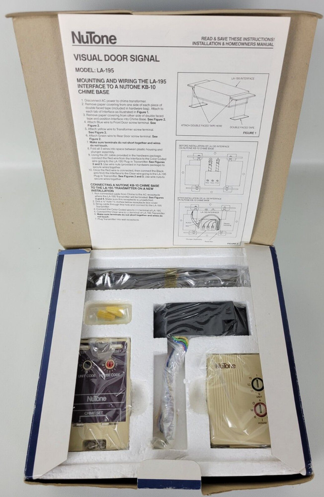 NOS NuTone Visual Door Chime LA-195