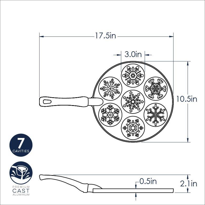 Nordic Ware Falling Snowflake Pancake Pan