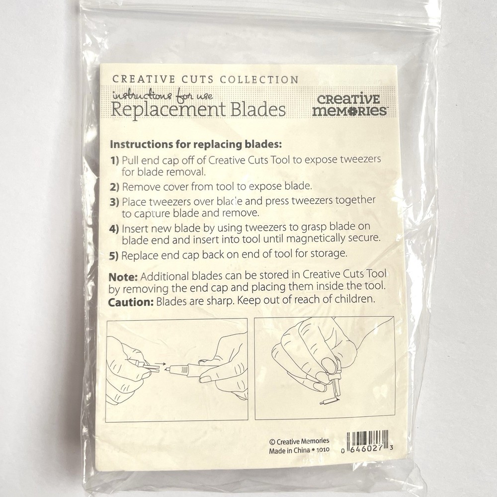 Creative Memories Replacement Blades Set of 2 for Creative Cuts Tool New