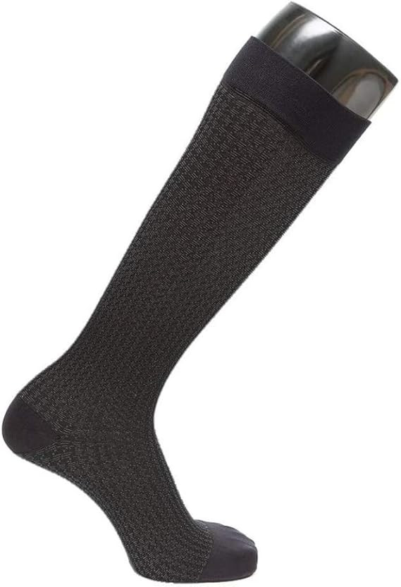 VenaCouture Womens 15-20mmHg Compression, Opaque Houndstooth Pattern Medium BLK/