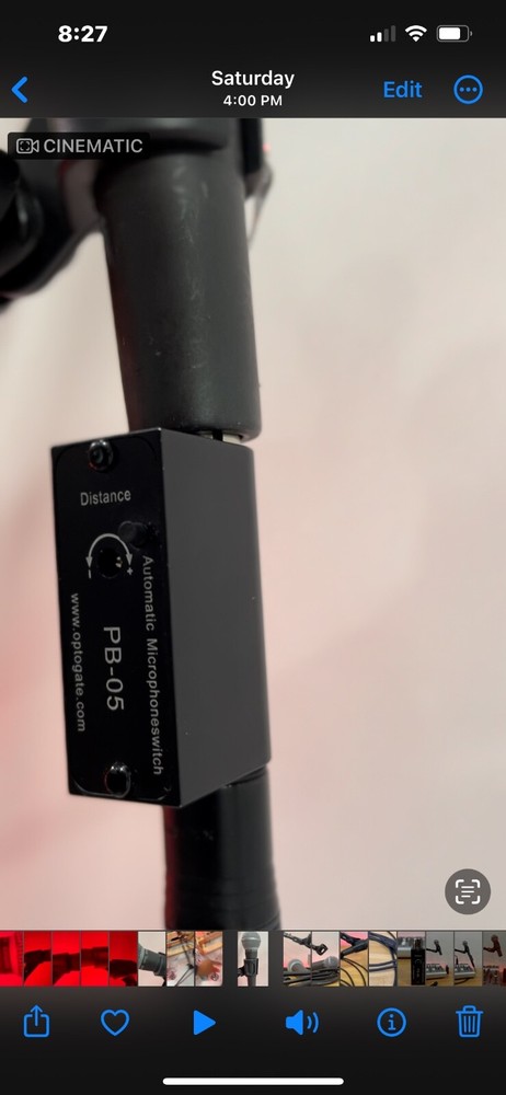 Optogate in-line audio mute microphone switch automatic optical proximity sensor