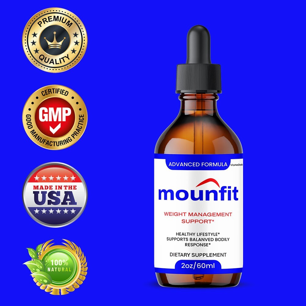 Mounfit Drops Liquid Supplement, Max Strength, Moun fit Drops (2 Pack)