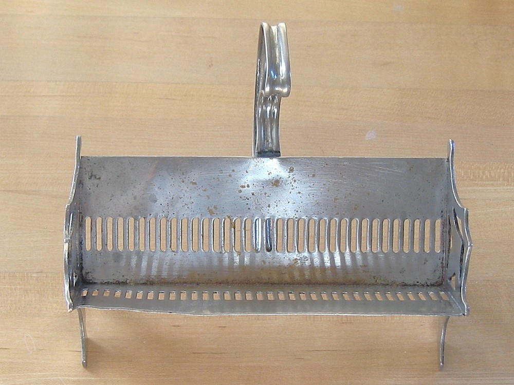 Vintage Silverplated Cracker Sugar Holder Basket Scuttle