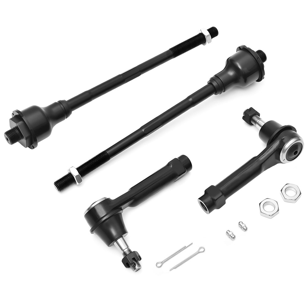 4Pcs Inner and Outer Tie Rod Ends Replacement Compatible with Chevy Silverado