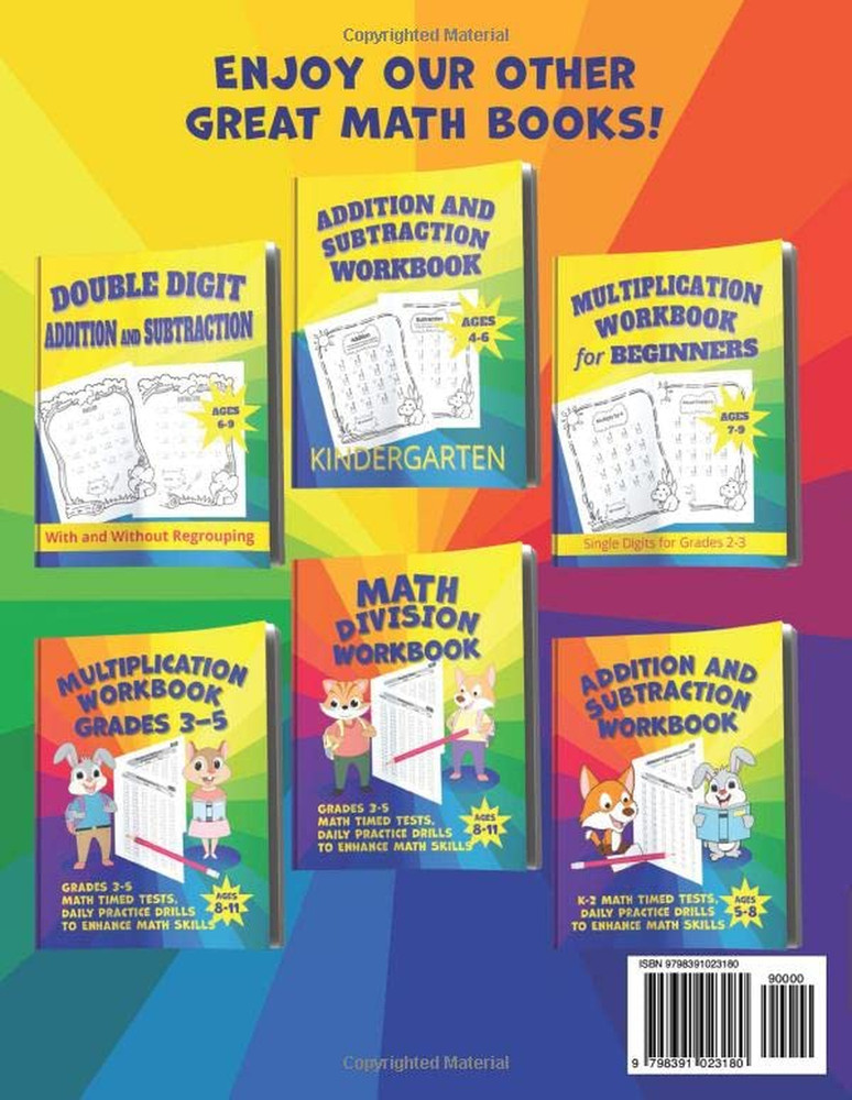 Math Workbook Grade 3-4: Addition, Subtraction, Multiplication and Division Work