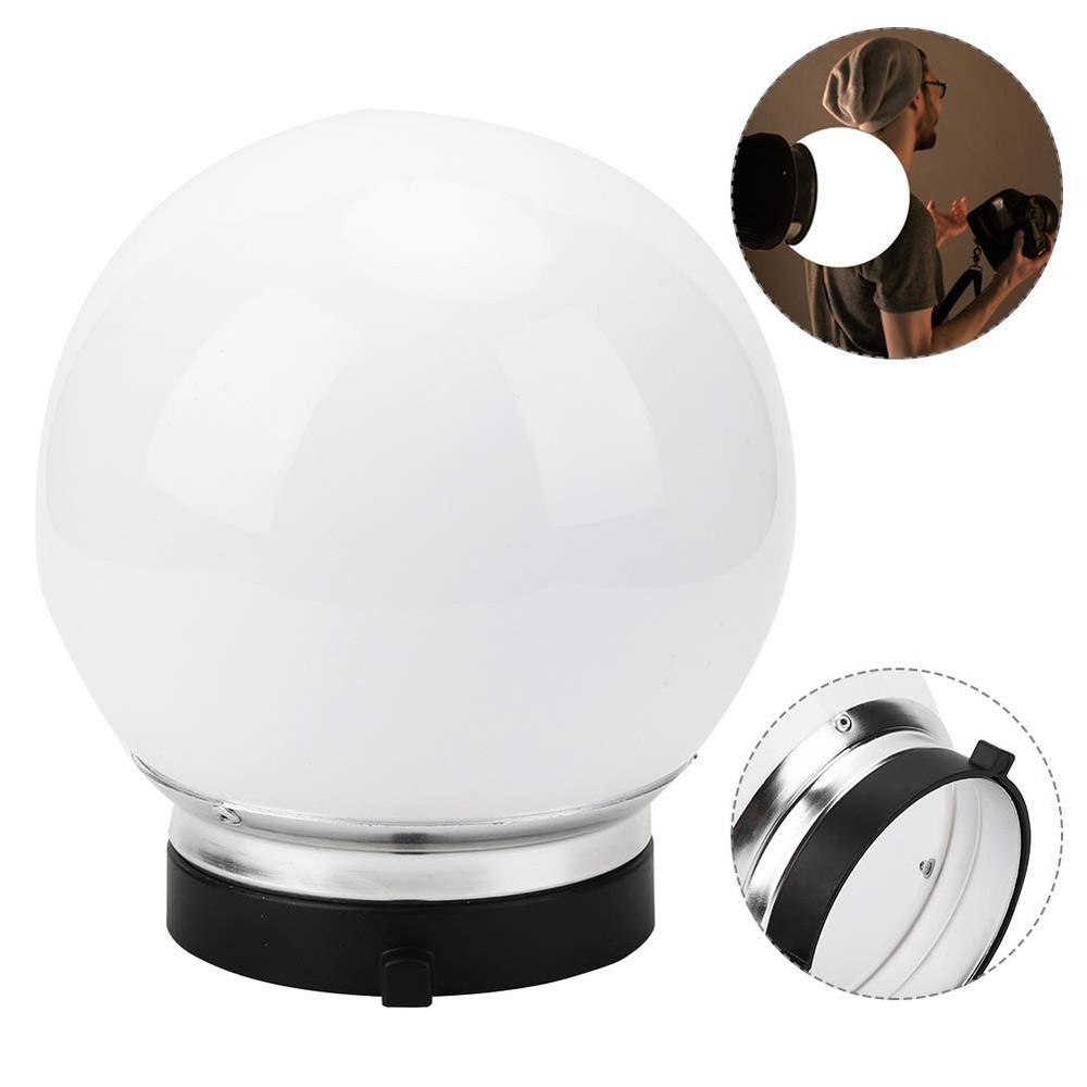 15cm Translucent Spherical Diffuser Soft Light Ball for Bowens Mount Photogra...