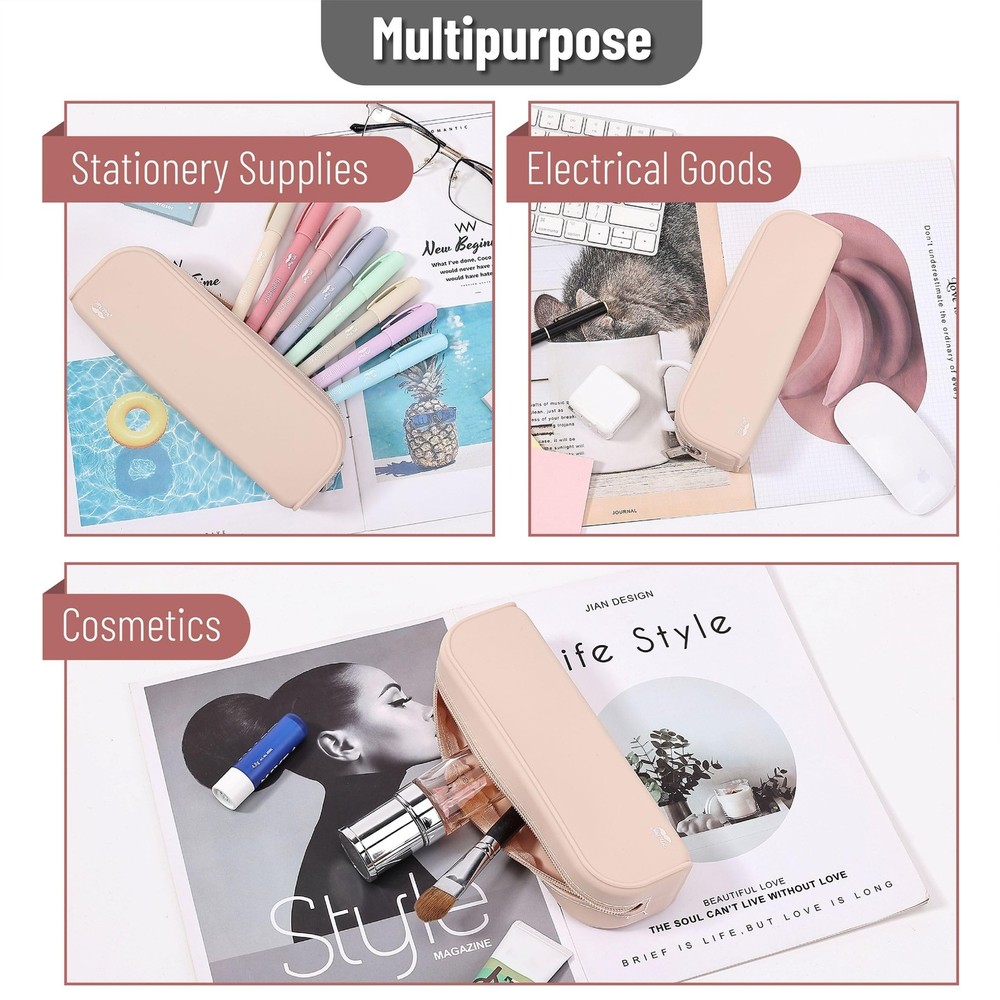 Silicone Makeup Travel Brush Holder Case Tools Organizer Waterproof