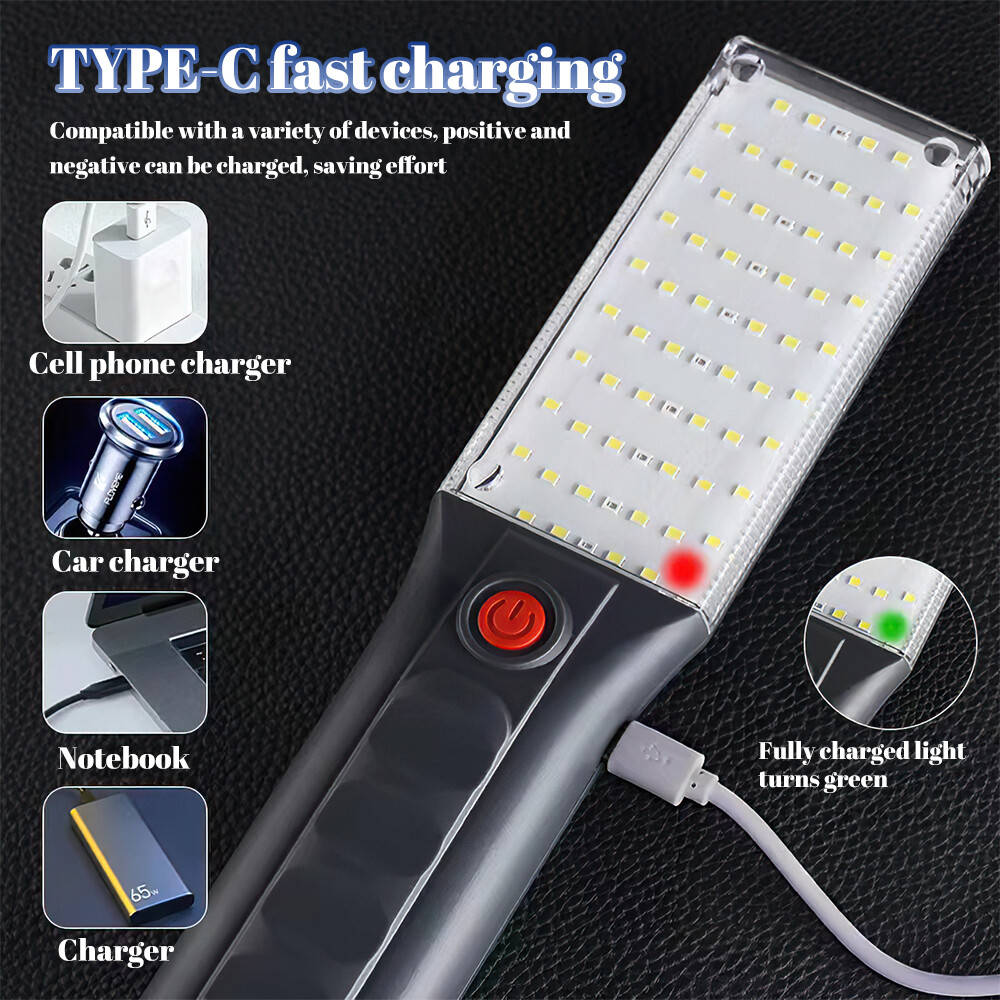 Magnetic Flashlight LED Rechargeable Work Light Multi FlashLight With Hook