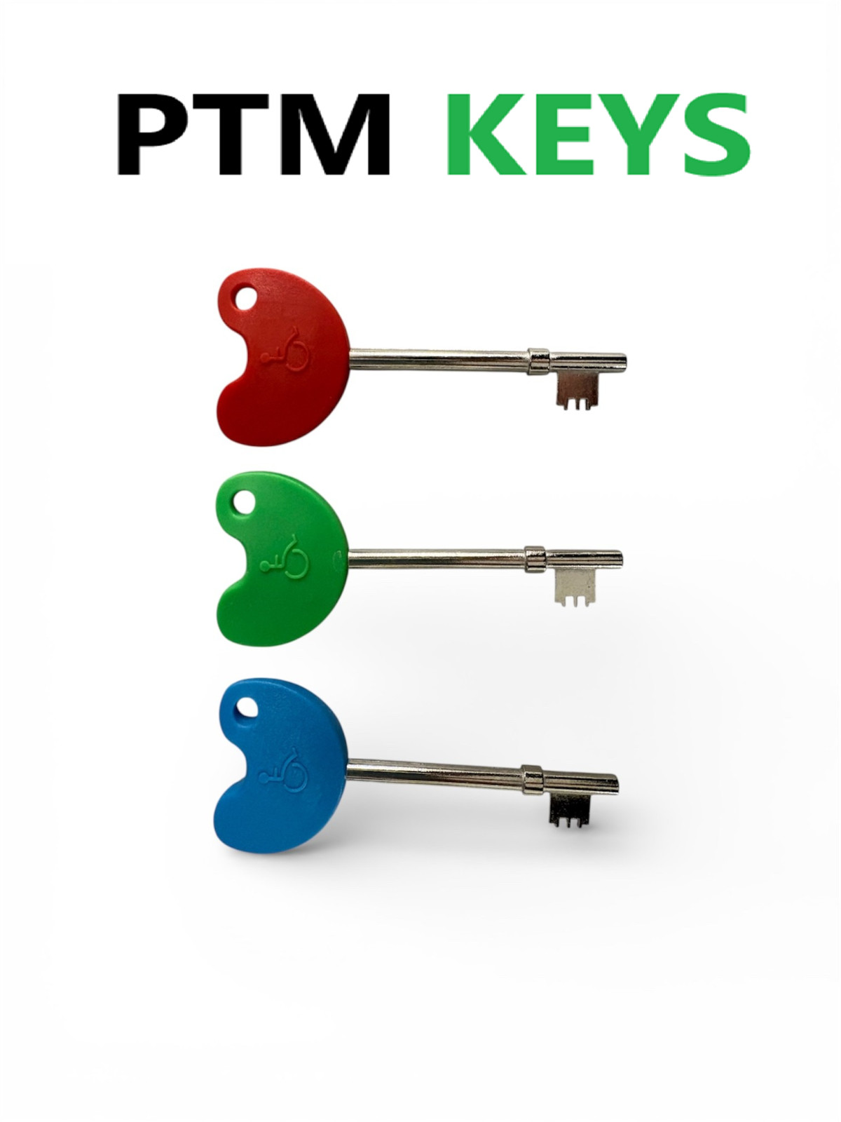 Radar Key for Disabled Toilets UK (3 Pack) - PTM key multipack colours