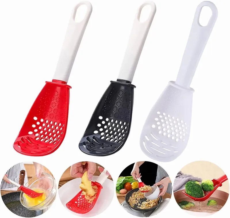 Multi-functional Grinding and Crushing Sieve and Drainage Spoon