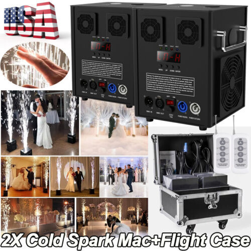 2X 700W Cold Spark Firework DJ event party Machine Stage Effect DMX Machine+Case