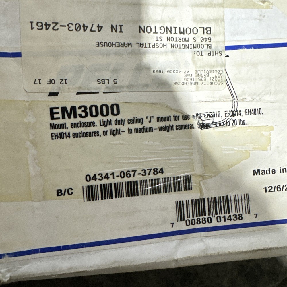 PELCO EM3000 Light Duty Ceiling J-mount
