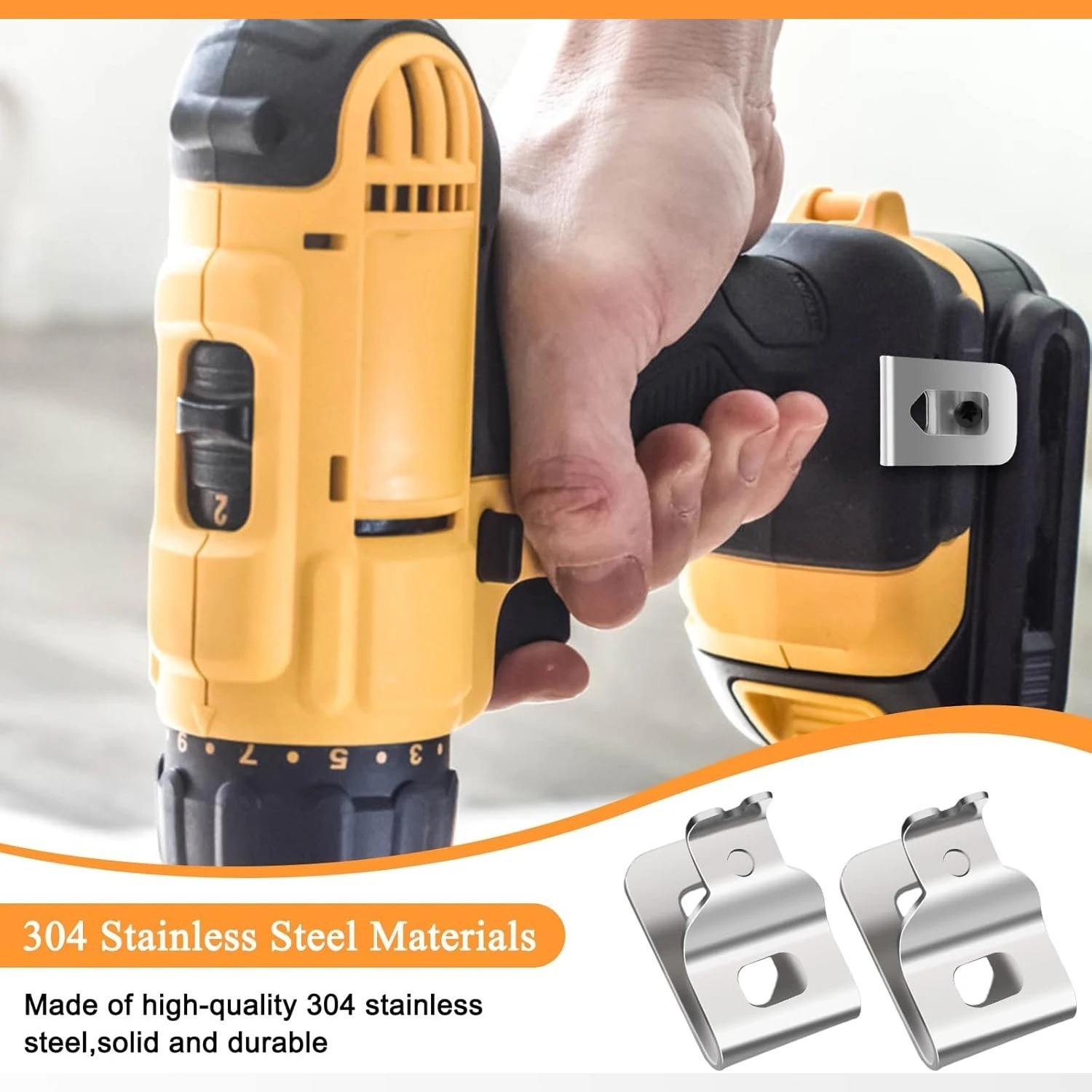 2 Pc Electric Drill Belt Clip Hooks – For DeWalt 20V Drill Driver Accessories