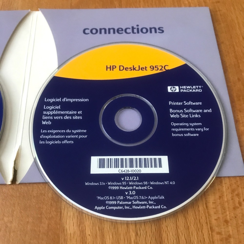 HP DeskJet 952C Printer Software Installation CD + HP Scanning Software 5300C CD