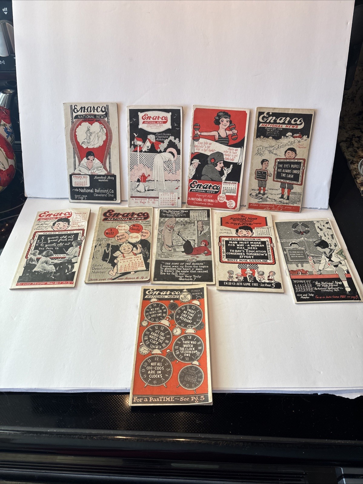 Ten Vintage En-ar-co National News Pamphlets. 1922-1924 Enarco
